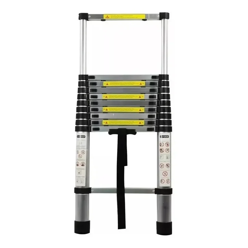 Detalhe 1 — Escada Telescópica Inox Antiderrapante Retrátil —