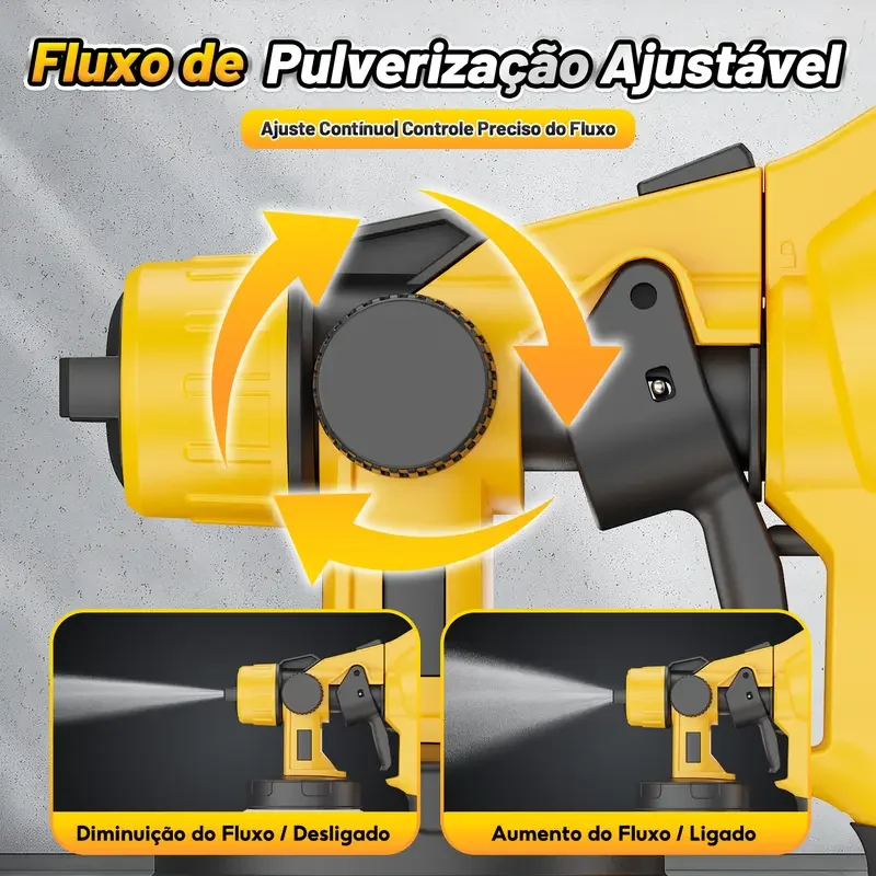Detalhe 6 — Pistola de Pintura Soarfly 48V 800 ml Sem Fio