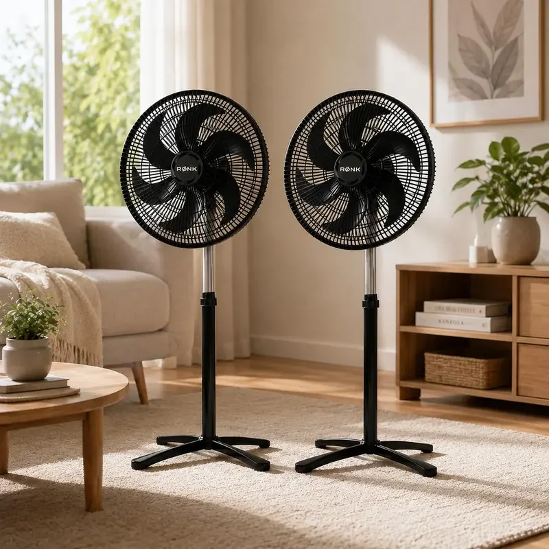Detalhe 1 — Kit 2 Ventiladores de Coluna 40 cm Turbo 126W