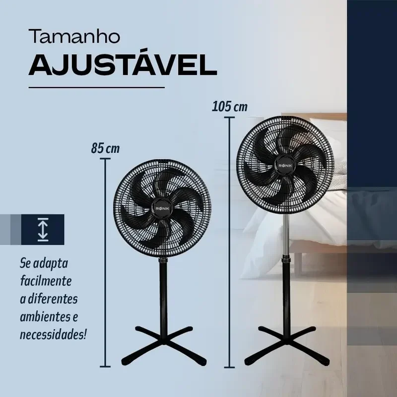 Detalhe 5 — Kit 2 Ventiladores de Coluna 40 cm Turbo 126W