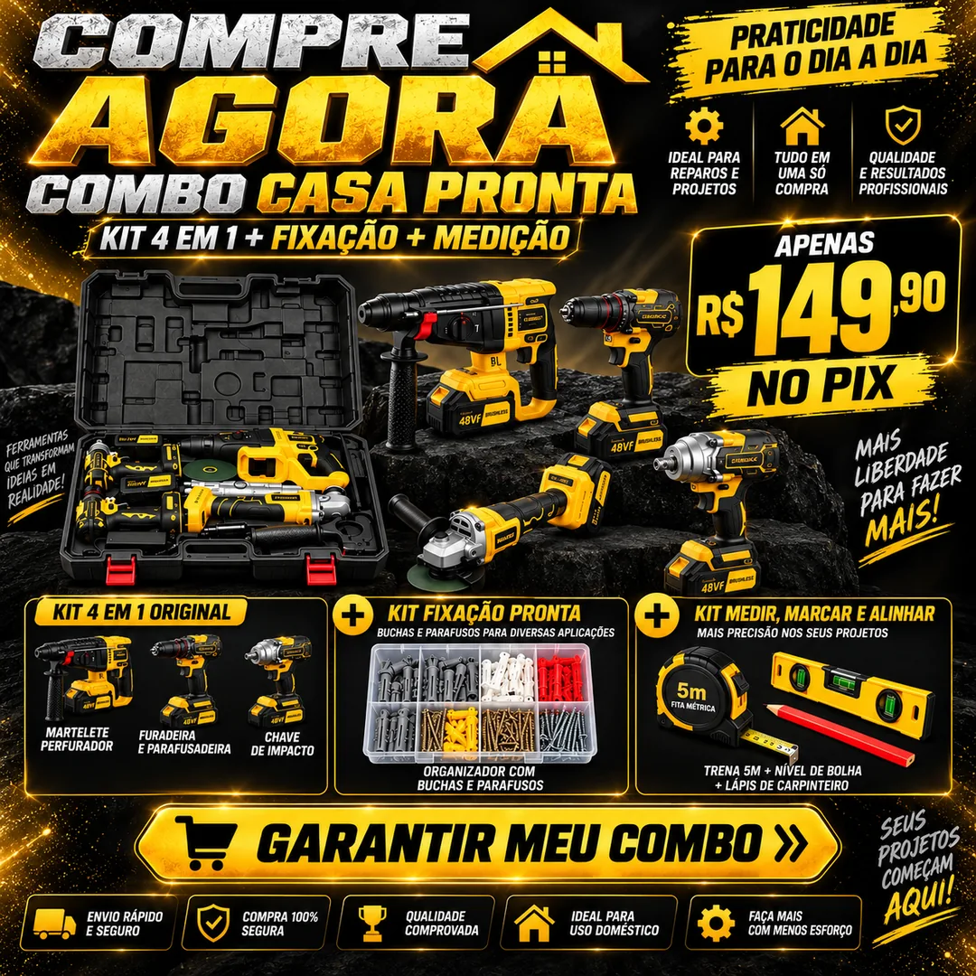 Imagem 10 de [SOARFLY] Combo Casa Pronta: Kit 4 em 1 48Vf + Kit Fixação